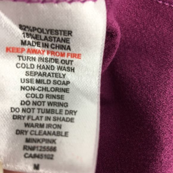 Mink Pink Faux Suede Dress Women's Size Medium EUC Mauve Fuschia - Picture 5 of 12